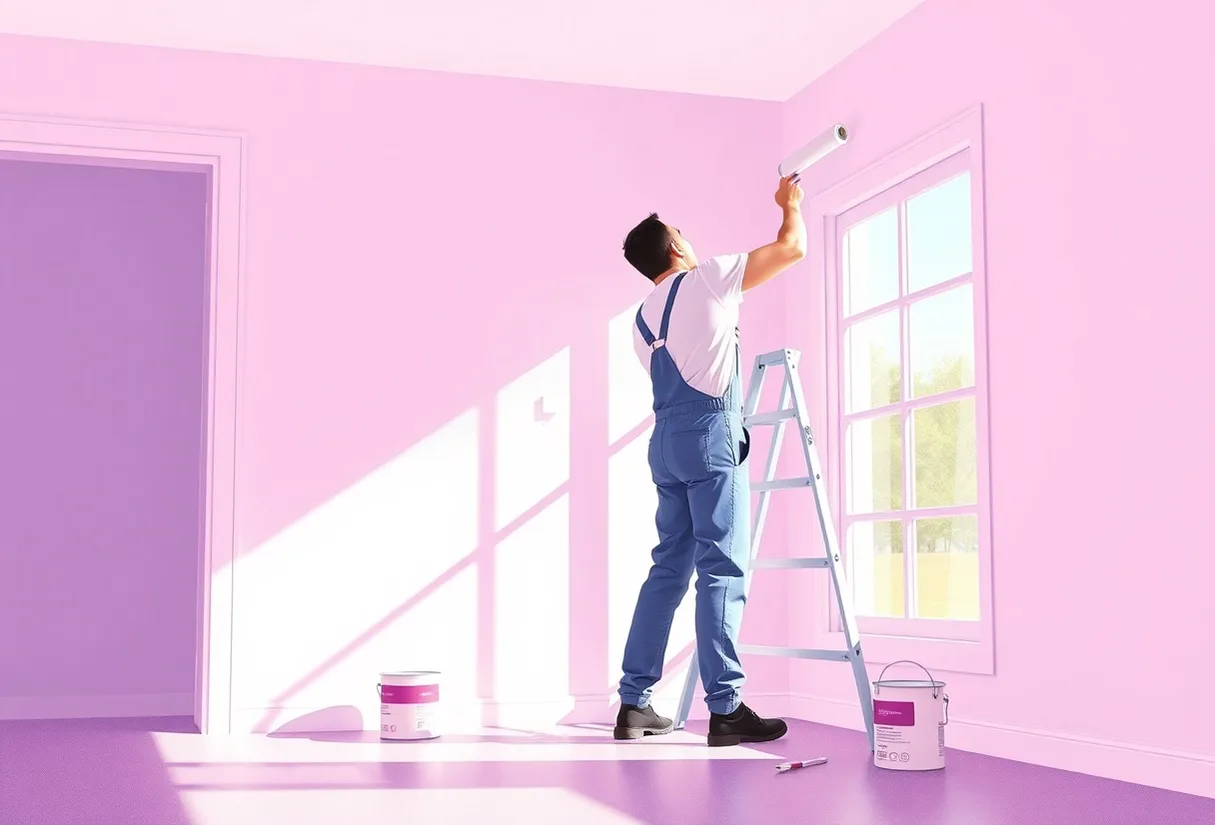 Peintre Juvignac 34990 en intervention sur un chantier